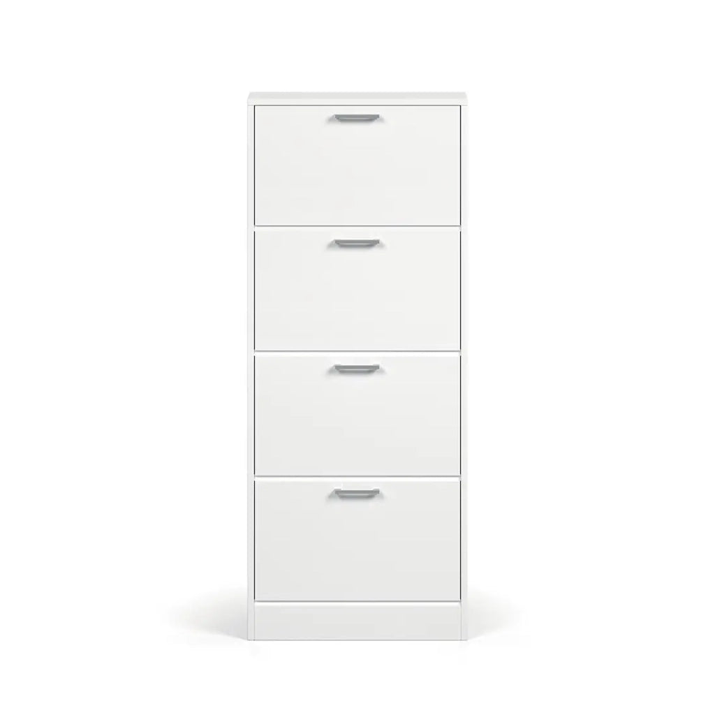 Mobile per scarpe verticale ERA – 4 cassetti – Bianco lucido