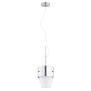 Lampada a sospensione TRI-STAR tripla bianco/argento E27 Alfa