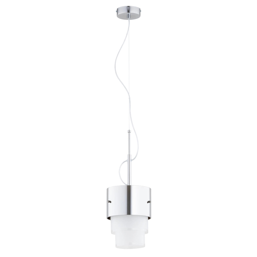 Lampada a sospensione TRI-STAR tripla bianco/argento E27 Alfa