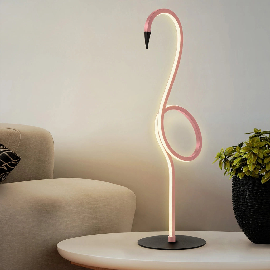Lampada da tavolo moderna Flamingo rosa LED 6W Elstead