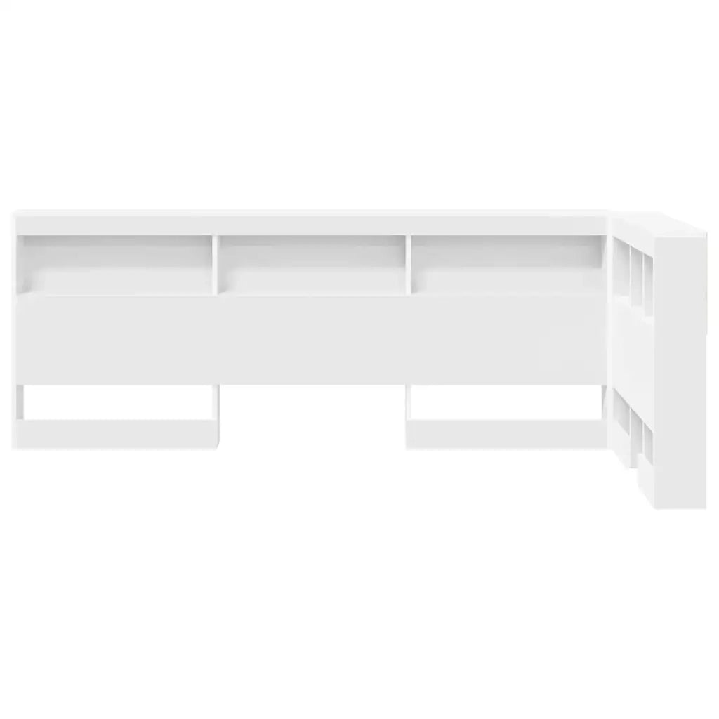 Testata contenitore con testiera Bianco 80 cm Legno multistrato 3335445