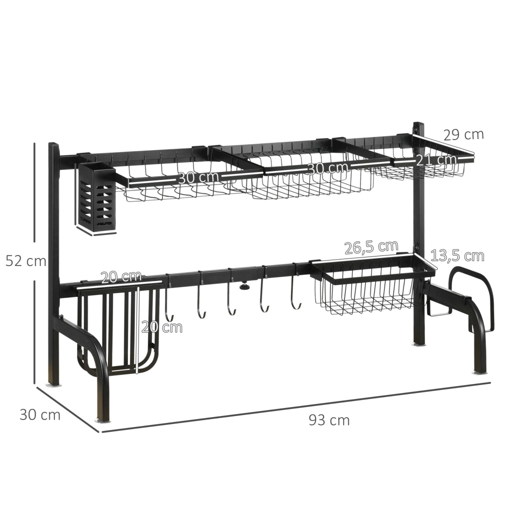 Scolapiatti estensibile ¨C Xylo ¨C 51-93 cm nero