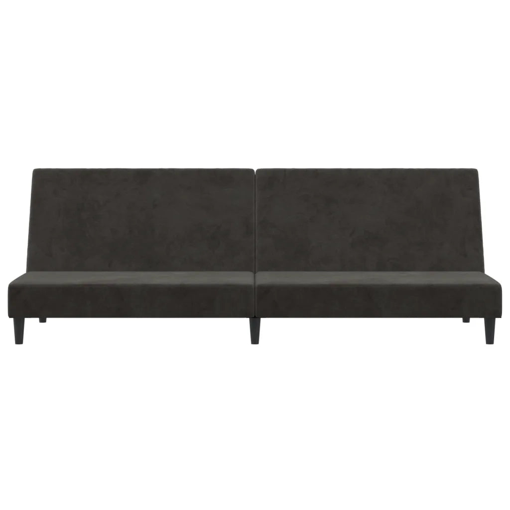 Divano letto | Sof¨¤ letto | Letto singolo a 2 Posti Grigio Scuro in Velluto