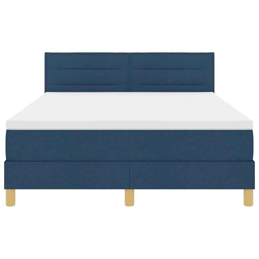Letto a Sorgente LED con cuscino Blu 140 x 190 cm Tessuto 3342365