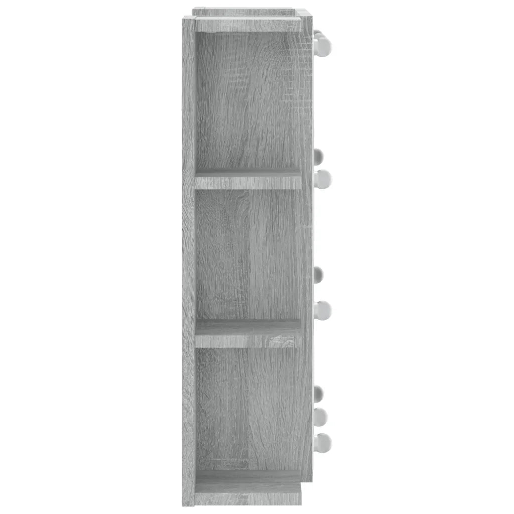 Mobile a Specchio | Armadio da bagno con LED Grigio Sonoma 70x16,5x60 cm