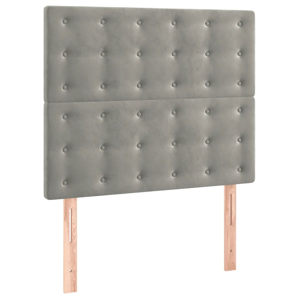 Testiera Grigio Chiaro 90x5x118/128 cm Velluto 3116802