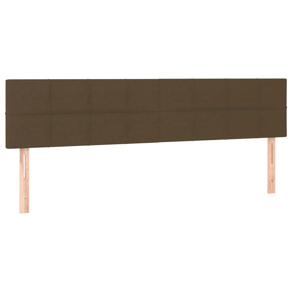 Letto a Molle Materasso e LED Marrone Scuro 160x200 cm Tessuto