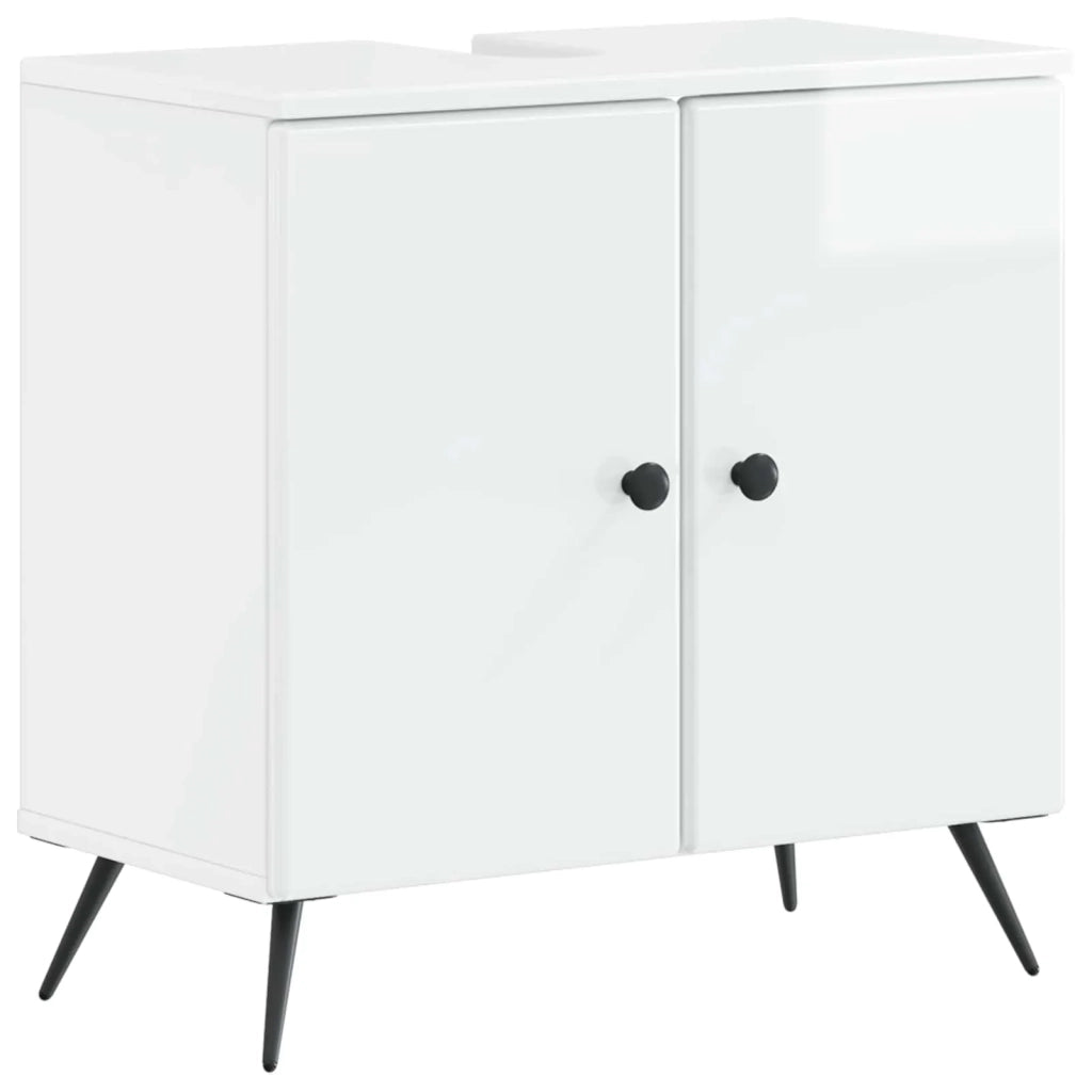 Set di Armadi da Bagno da 2 Pezzi BREDA Bianco Lucido 3417643