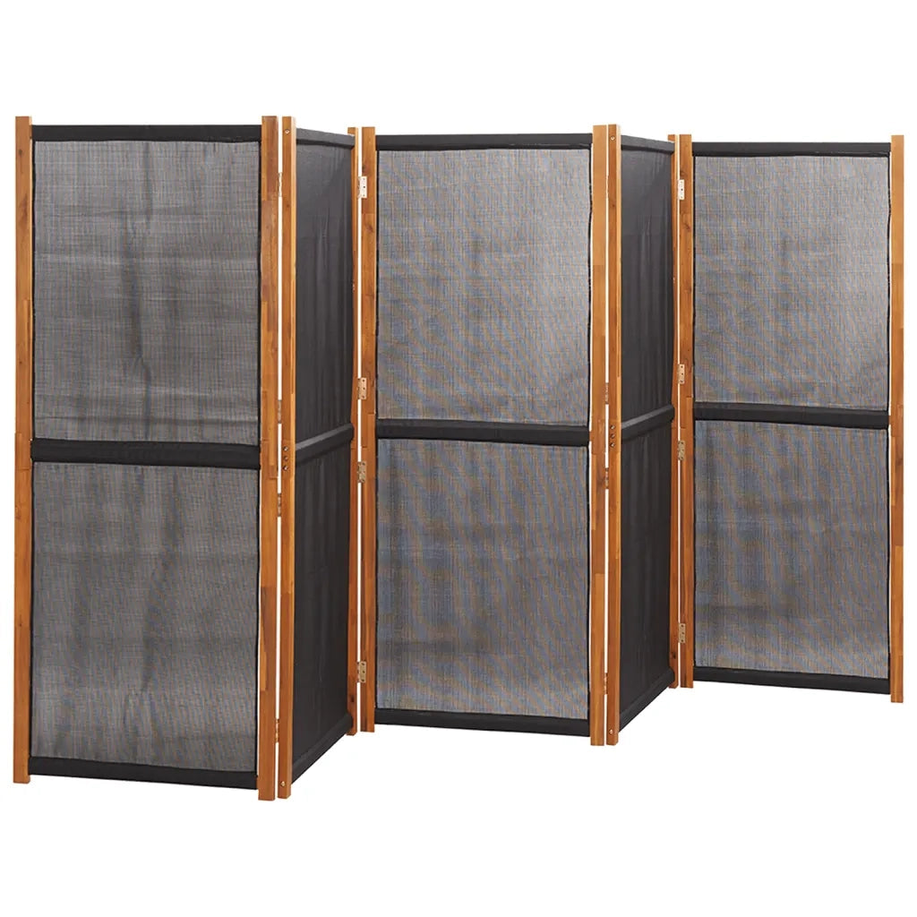 Divisorio Ambienti | Divider per stanze | Paravento a 5 Pannelli Nero 350x180 cm