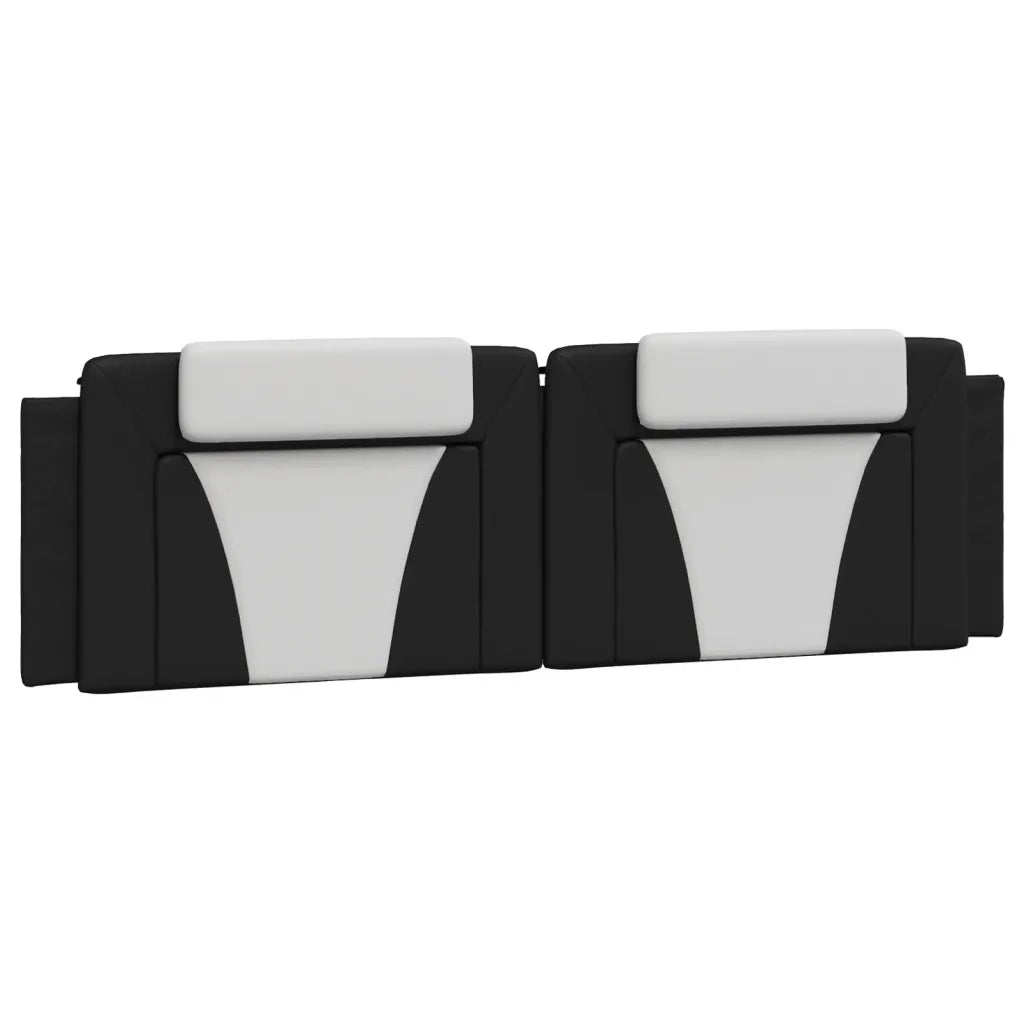 Letto matrimoniale | Letto per adulti | Giroletto Viana con LED senza Materasso Nero e Bianco 180x200 cm