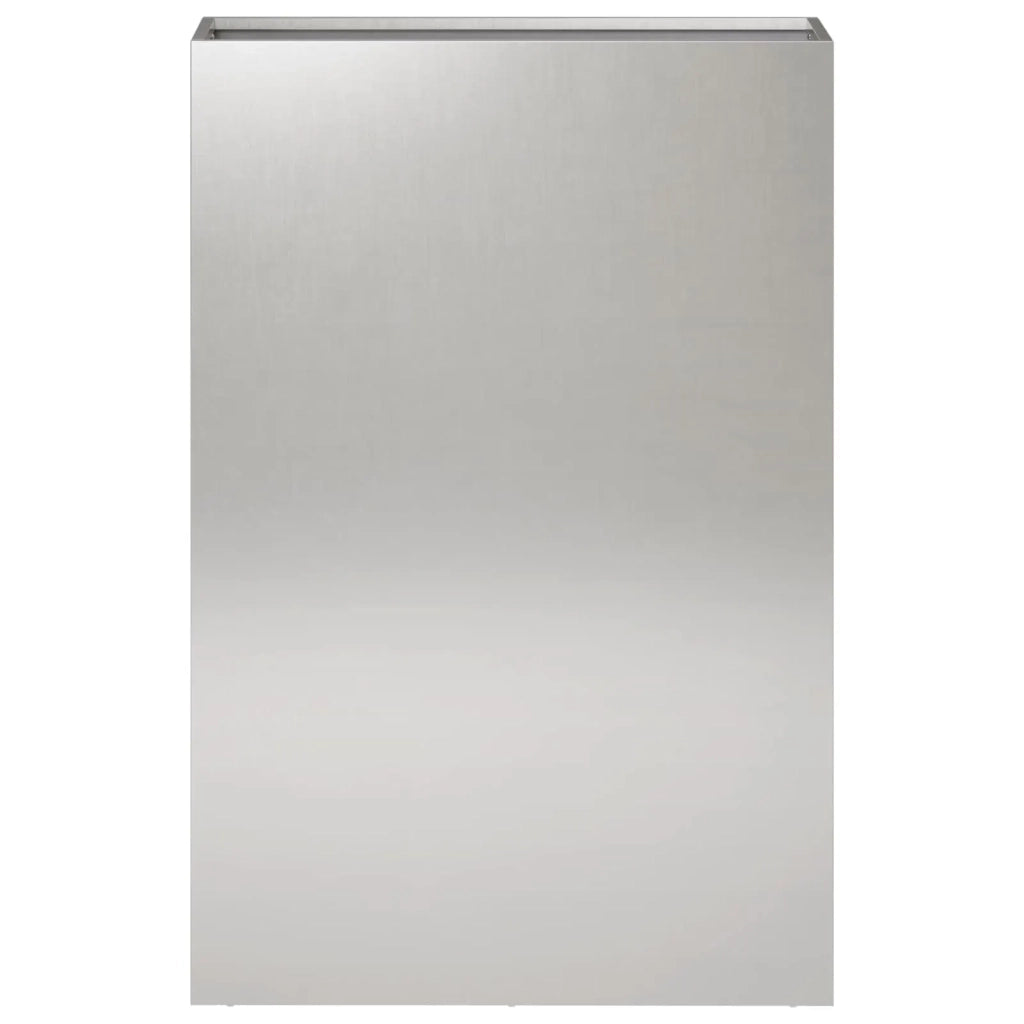 Vaso da giardino 2 pz Argento 40 x 20 x 75 cm Acciaio Inox 8005437