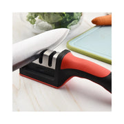Trade Shop - Affilacoltelli In Plastica E Acciaio Inox Per Affilare Lame Forbici E Coltelli -