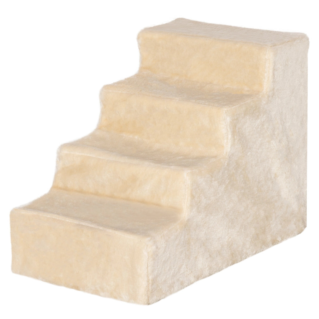 Scala per Cani Portatile 4 Gradini ¨C Minimal ¨C Beige 60x35x44 cm