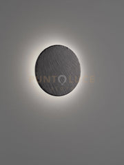 RAVEN APPLIQUE LED 9W  1000lm, 3000K ROTONDA IN AREDESIA NERA LUCE INDIRETTA INTENSITA' REGOLABILE CON INTERRUTTORE D. 20CM