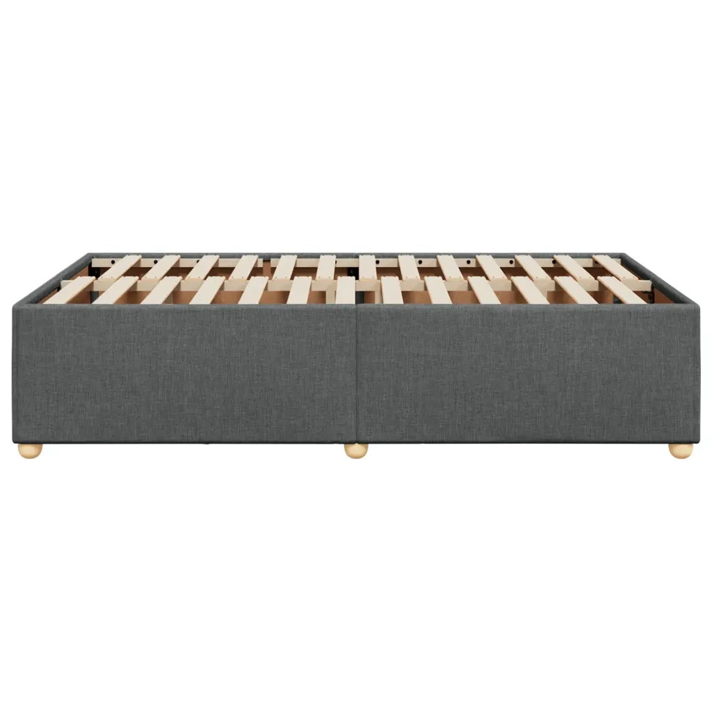 Letto matrimoniale | Letto per adulti | Giroletto senza Materasso Grigio Scuro 120x190 cm in Tessuto