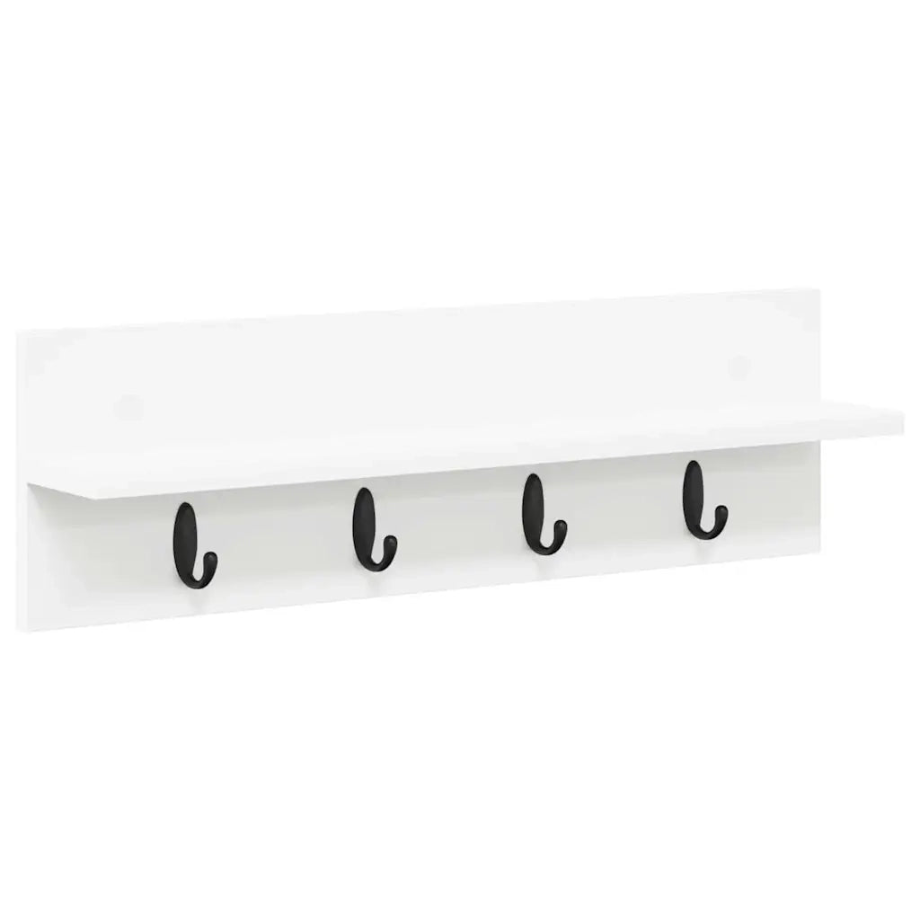 Appendiabiti a muro Bianco 60 x 10,5 x 18 cm Legno multistrato 874387