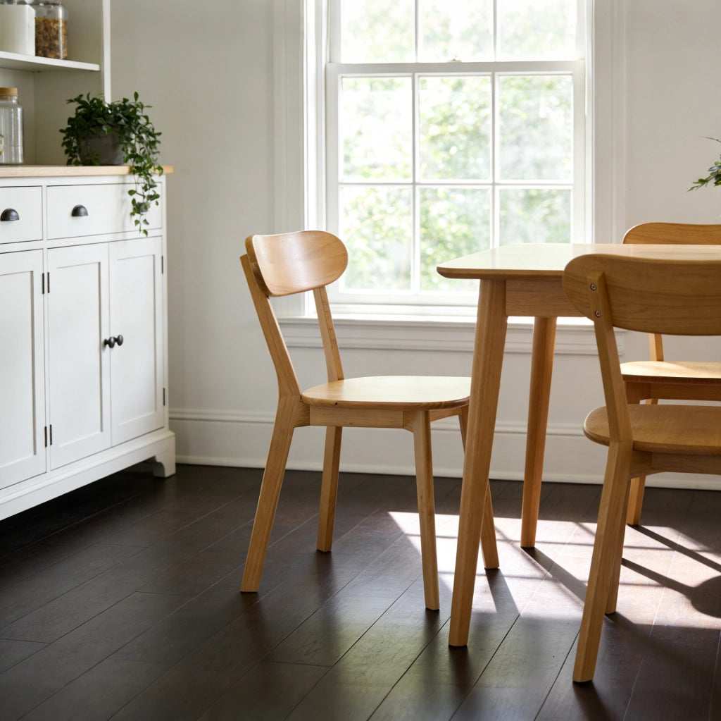SEDIA da pranzo Set da 2 pezzi in legno massello colore legno