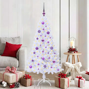 Albero di Natale artificiale Bianco 150 cm PVC e Acciaio 3426764