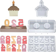 Gietvormi in silicone combinati - supporte candelabro da tavolo con scorrimento - 0-9 forma