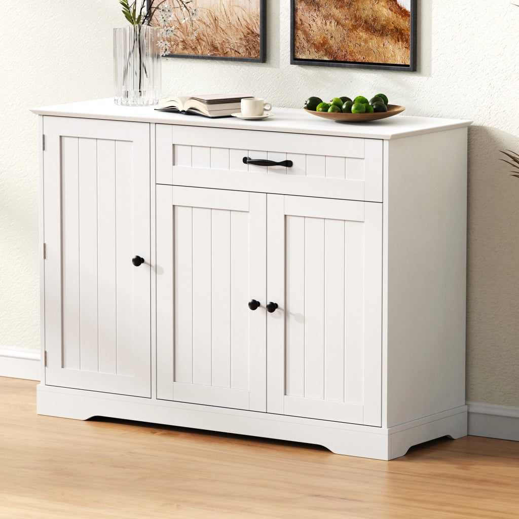 Credenza con 3 Ante e Cassetto ¨C MINIMAL ¨C Bianco
