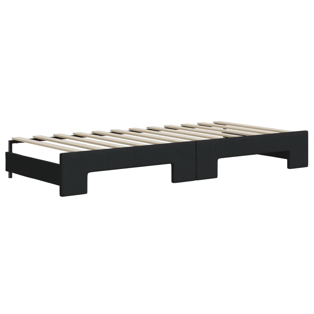 Divano letto | Sof¨¤ letto | Letto singolo Estraibile Nero 80x200 Tessuto
