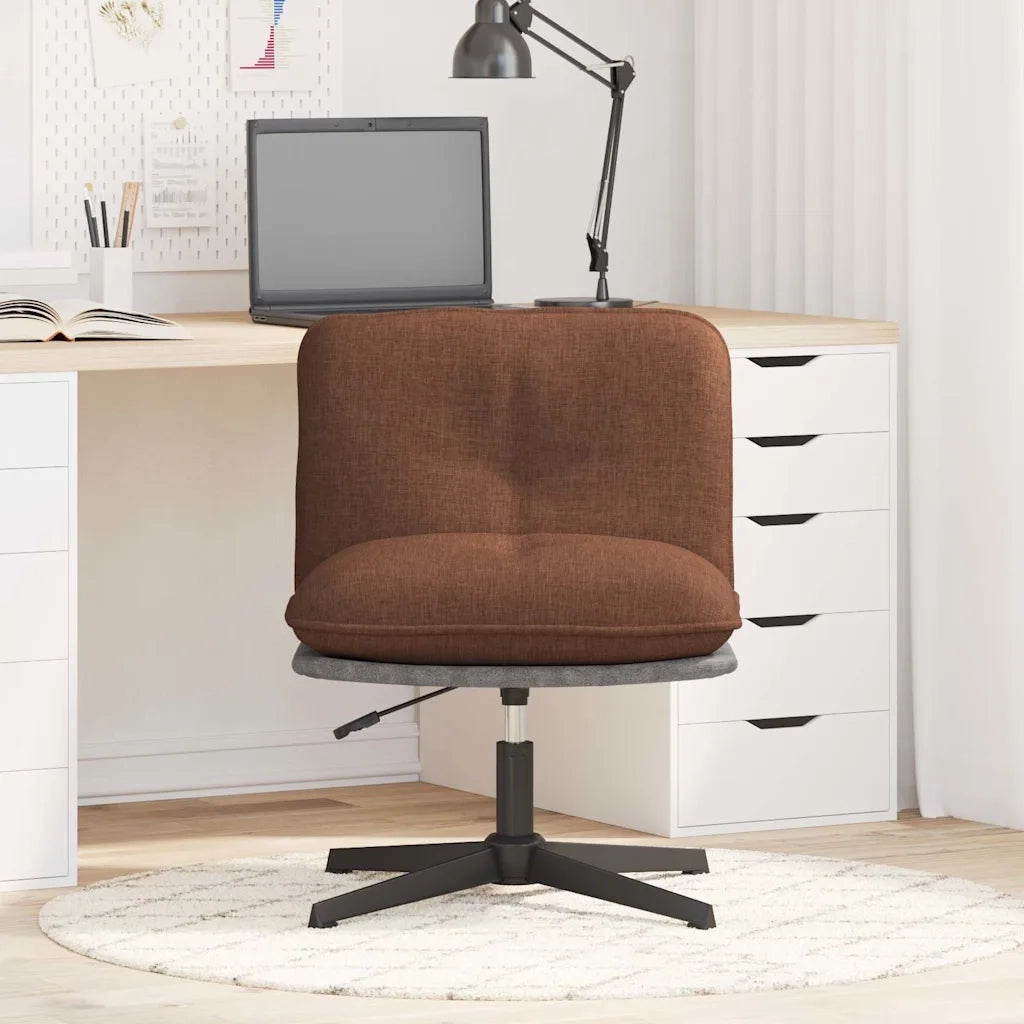 Sedia Girevole da Ufficio Marrone in Tessuto 4105392