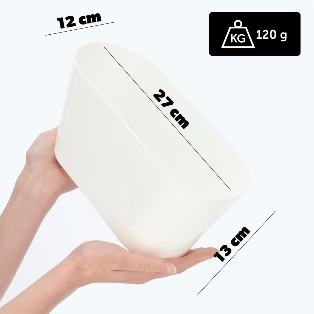 Vaso da fiori KADAX, vaso per fiori, coperchio in plastica, 27 cm, supporto per fiori, balcone, bianco
