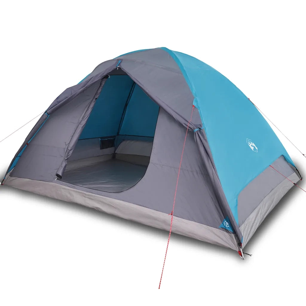 Tenda da Campeggio a Cupola per 6 Persone-Tenda per Escursionismo Blu Impermeabile