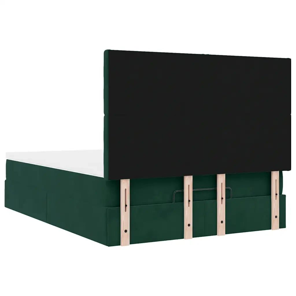 Struttura Letto Pouf con Materassi 140x190 cm in Velluto 3314465