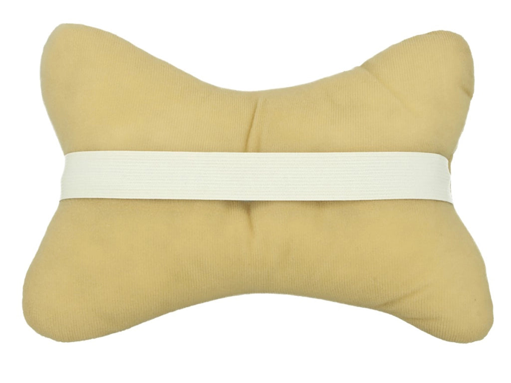 2 Pezzi Cuscini Poggiatesta Auto Ergonomici e Traspiranti Colore Beige