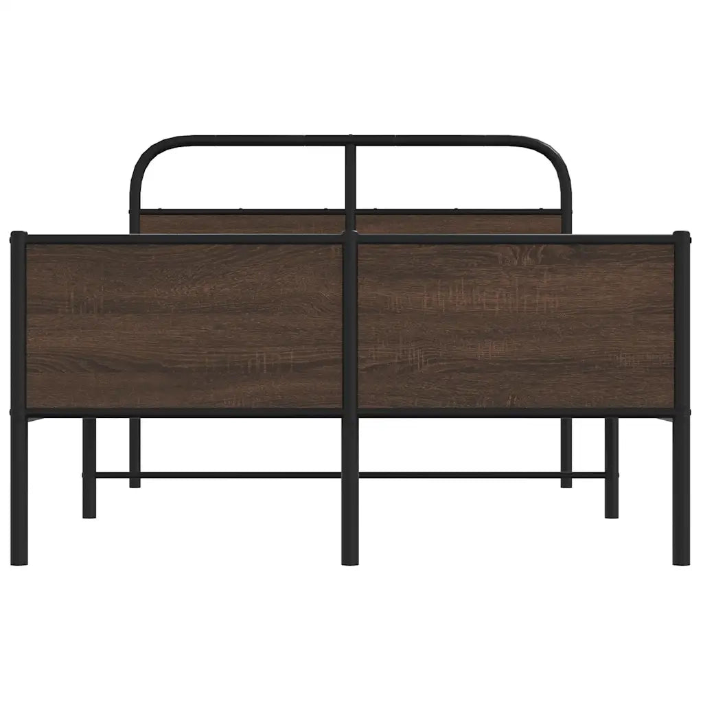 Giroletto senza Materasso-Struttura Letto Rovere Marrone 140x200 cm Truciolato 598644