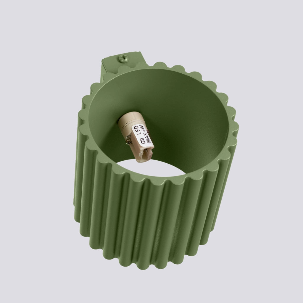 Lampada da parete AURA verde oliva G9