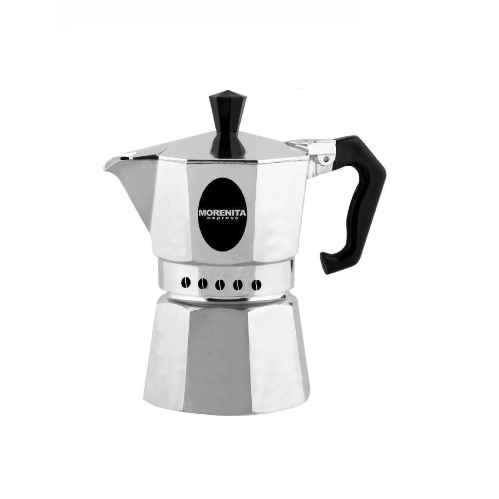Caffettiera MORENITA BIALETTI alluminio maniglia antiscottatura 1-2-3-6-9 tazze 1 tazza