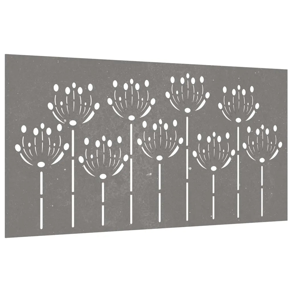 Decorazione Muro da Giardino 105x55 cm Fiore in Acciaio Corten CFW7275674
