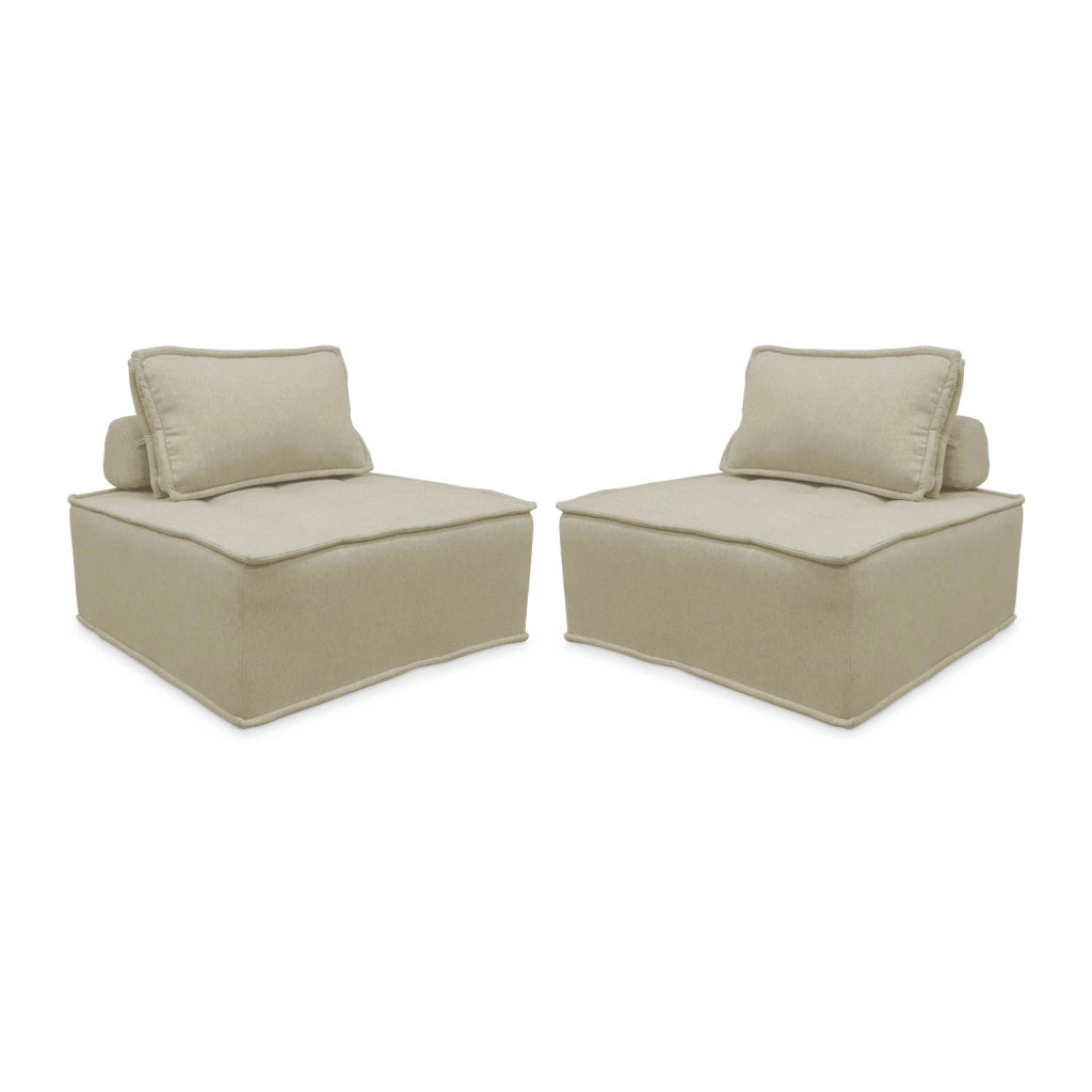 Divano modulare, 2 posti, beige