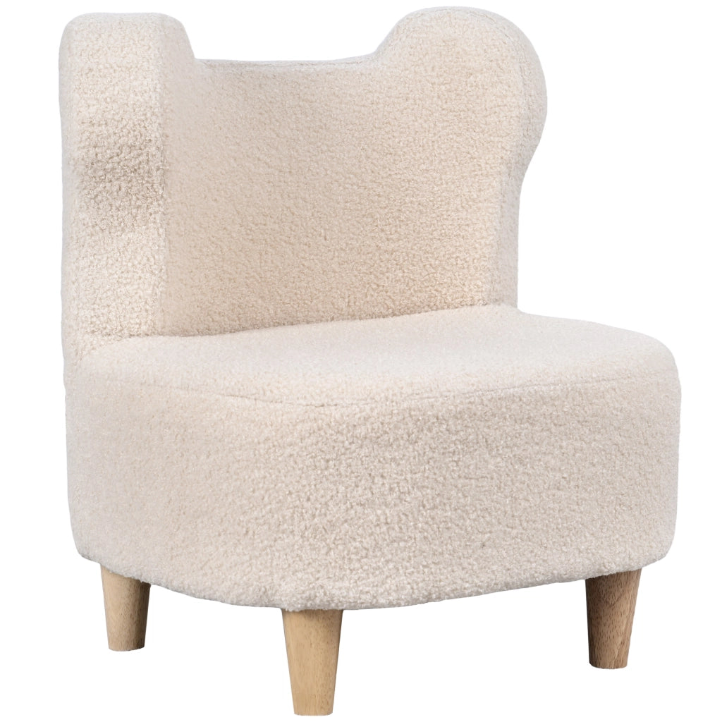 Poltrona bambini forma orsetto ¨C Xylo ¨C tessuto teddy beige 47x43x53 cm