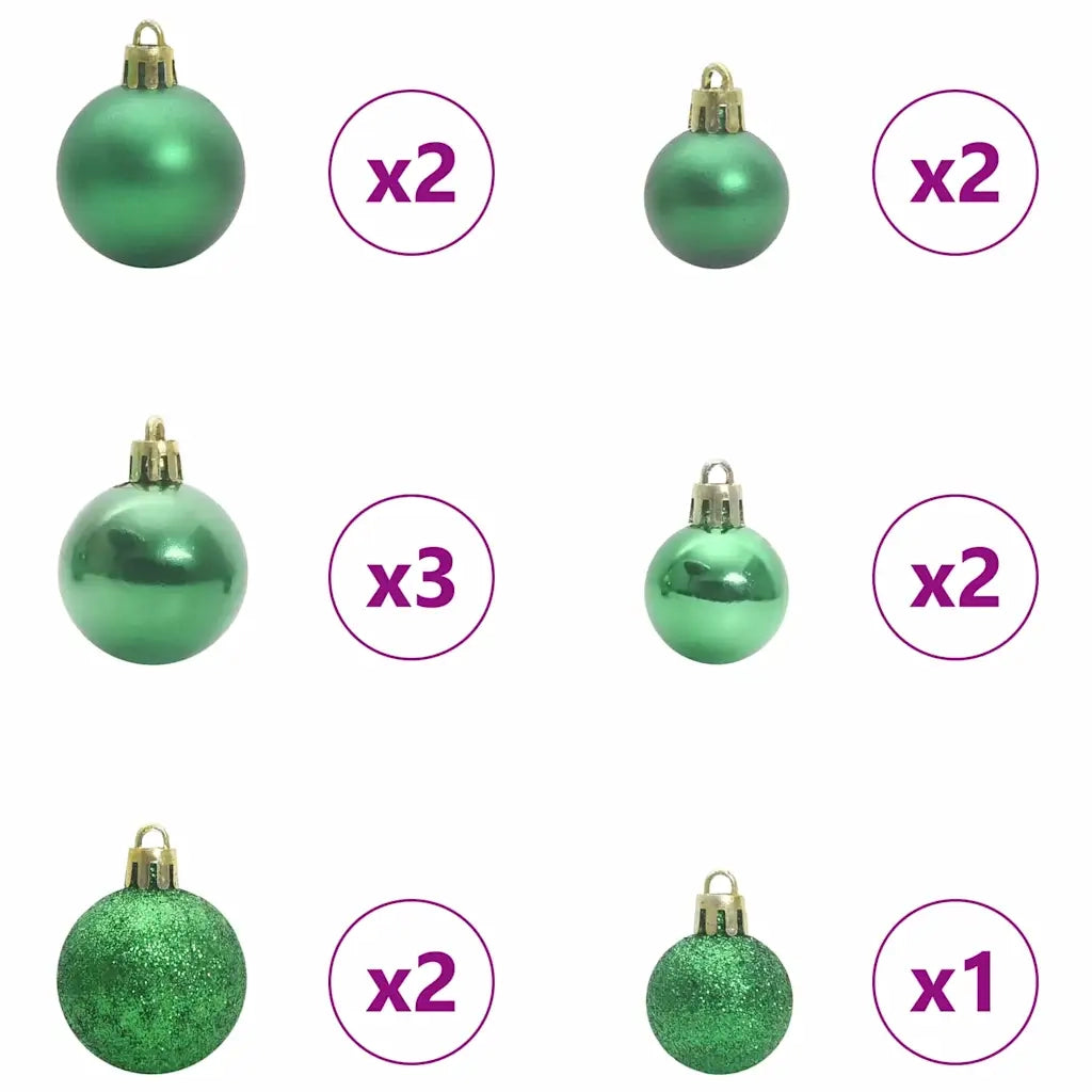 Albero di Natale artificiale con luci integrate Verde 150 cm 3396757