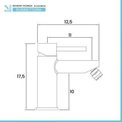 Set miscelatori lavabo e bidet nero opaco con piletta click clack  York