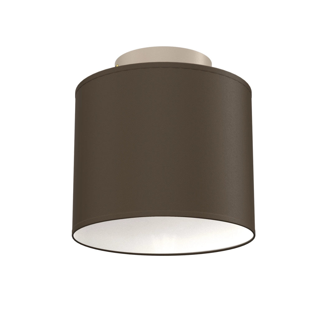 Lampada soffitto Arden 1xE27 tessuto marrone-beige Luminex