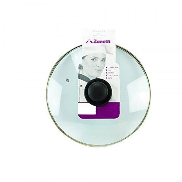 Coperchio per Pentole e Padelle in vetro bordo in Acciaio Zanetti 38 cm