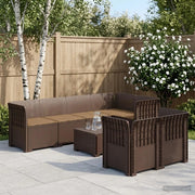 Divano 7 Posti da Giardino con Cuscini Aspetto Rattan PP 3444148
