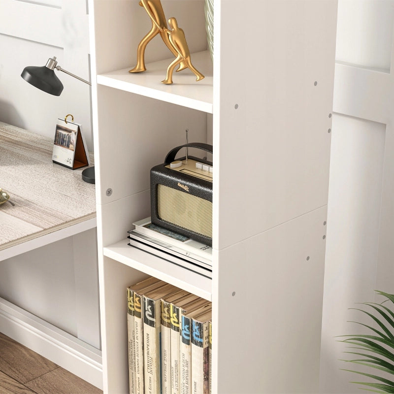 Scaffale alto per libri e raccoglitori, ufficio, salotto, bianco, loft, 182 cm
