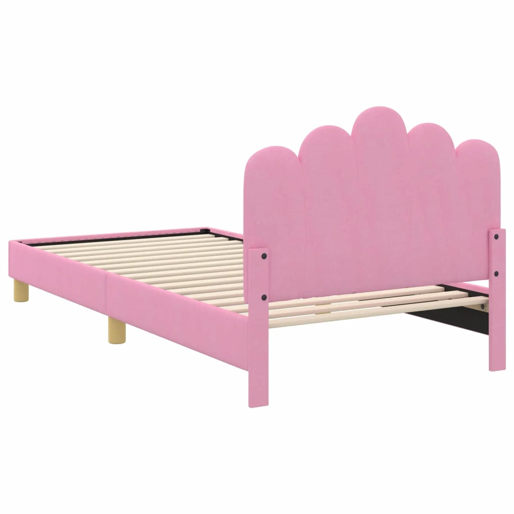 Struttura letto bambini con testata-Giroletto per bambini Rosa 80 x 200 cm Tessuto 225151