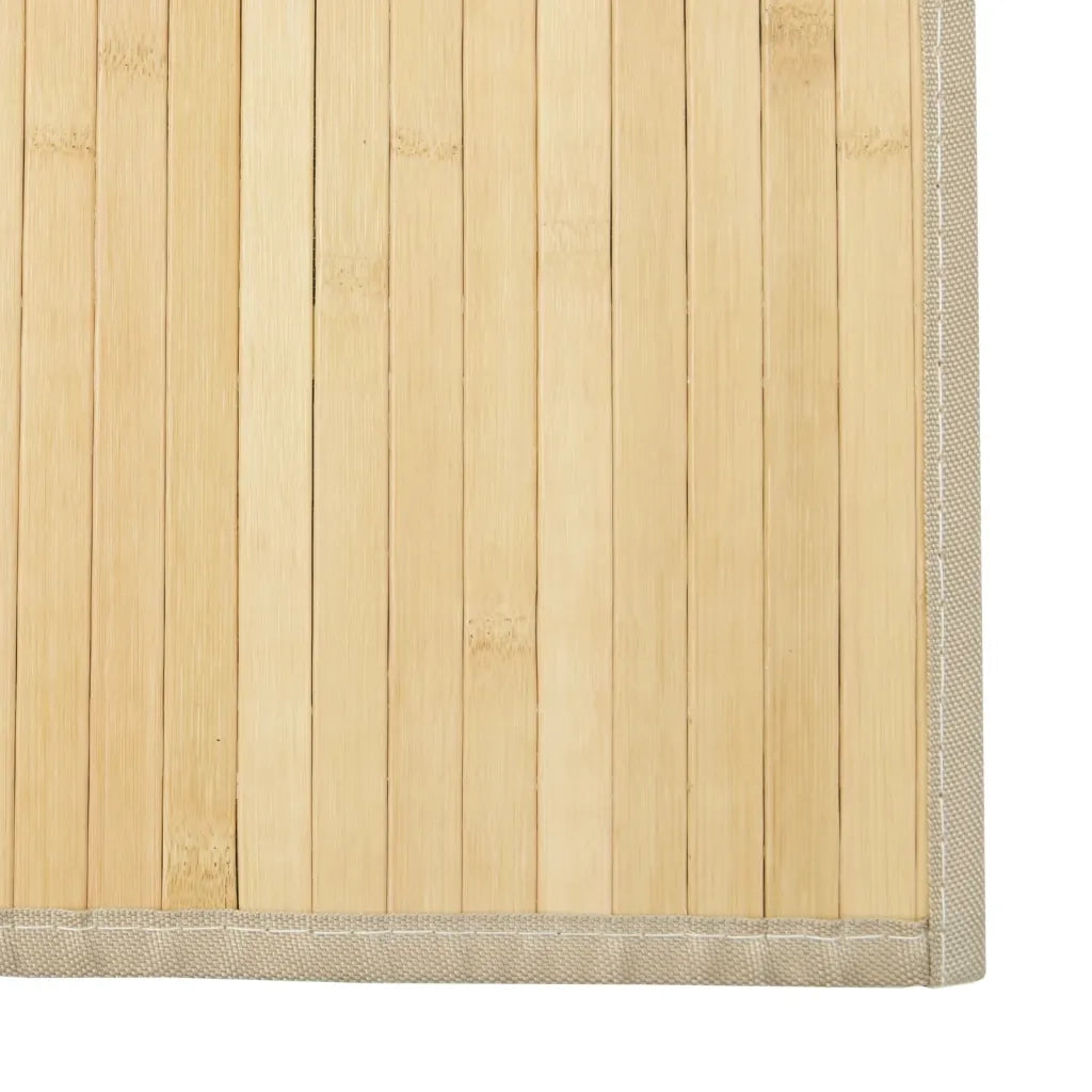 Tappeto Rettangolare Naturale Chiaro 60x200 cm in Bambù 376837