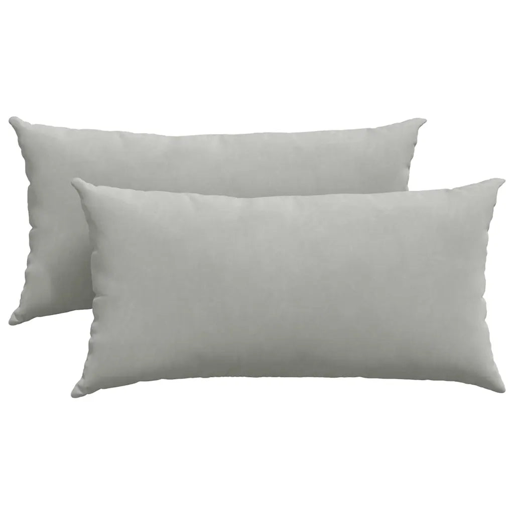 Cuscini da Divano 2 pz-Set di 2 Cuscini per Sofa Grigio chiaro 80 x 40 cm Tessuto 602554