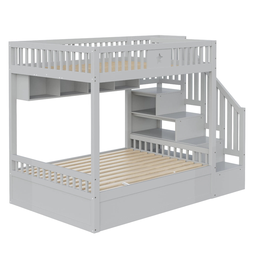 letto a castello legno grigio 140 x 200 cm