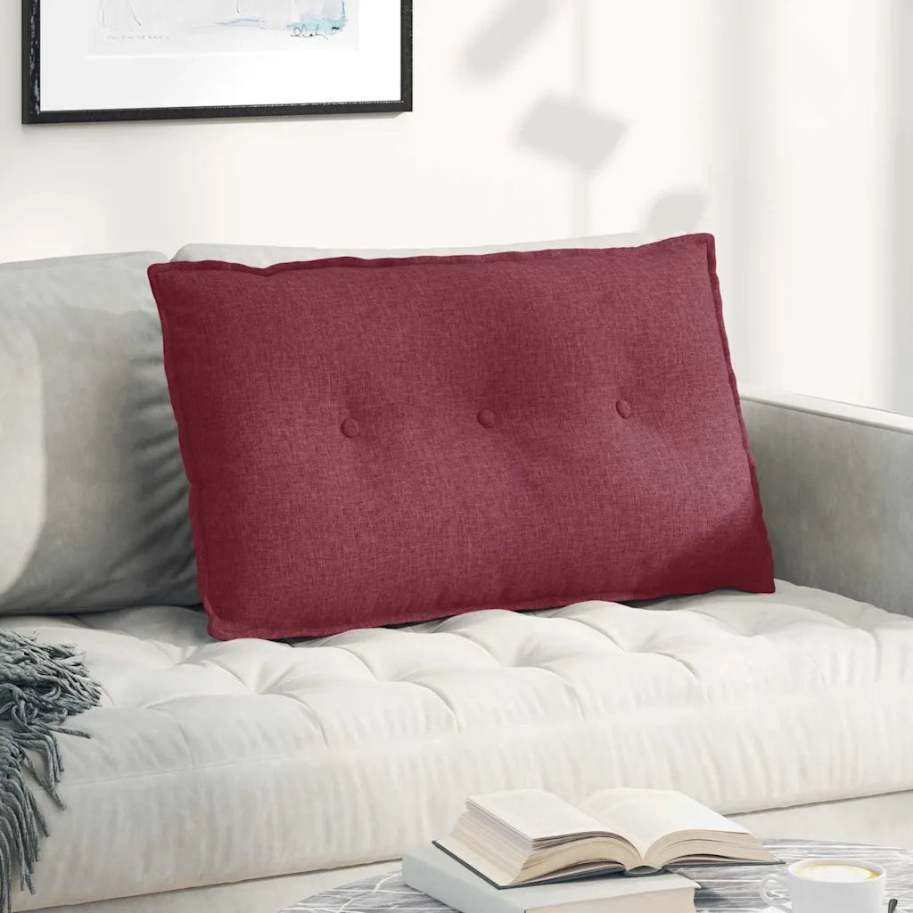 Cuscino per Schiena Rosso Vino 80 x 19 x 50 cm Tessuto 42014704