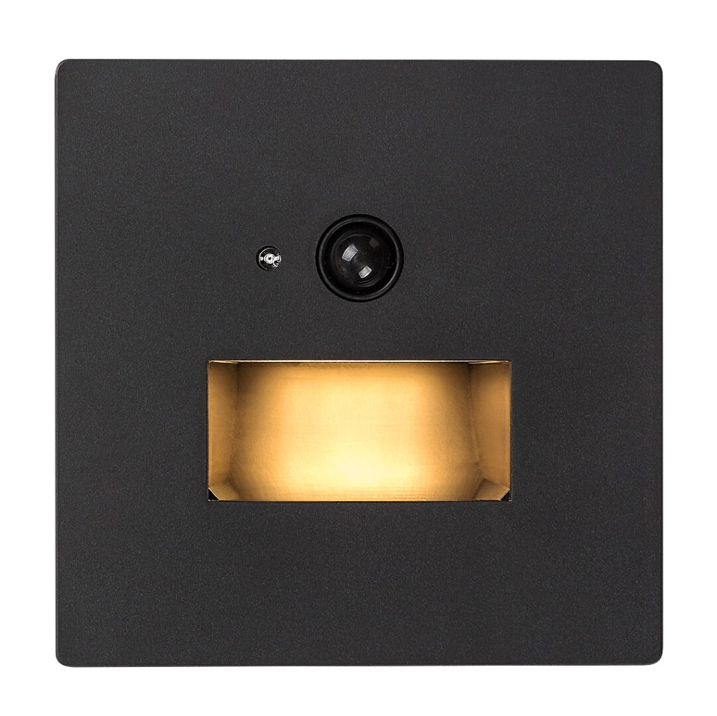 Segnapasso LED incasso Lunca nero quadrato PIR Rabalux