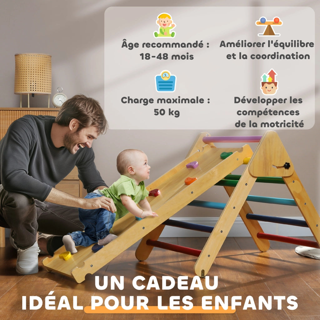 Casetta per bambini Triangle 3 in 1 ¨C Minimal ¨C 147x64,5x63cm multicolore