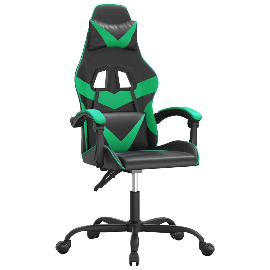 Sedia da Gaming Nera e Verde in Similpelle 3143845